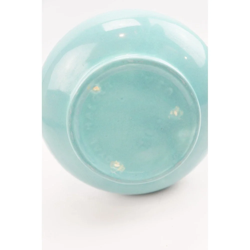 Royal Haeger 408 Ceramic Vase Turquoise Drip Glaze Long Neck 18